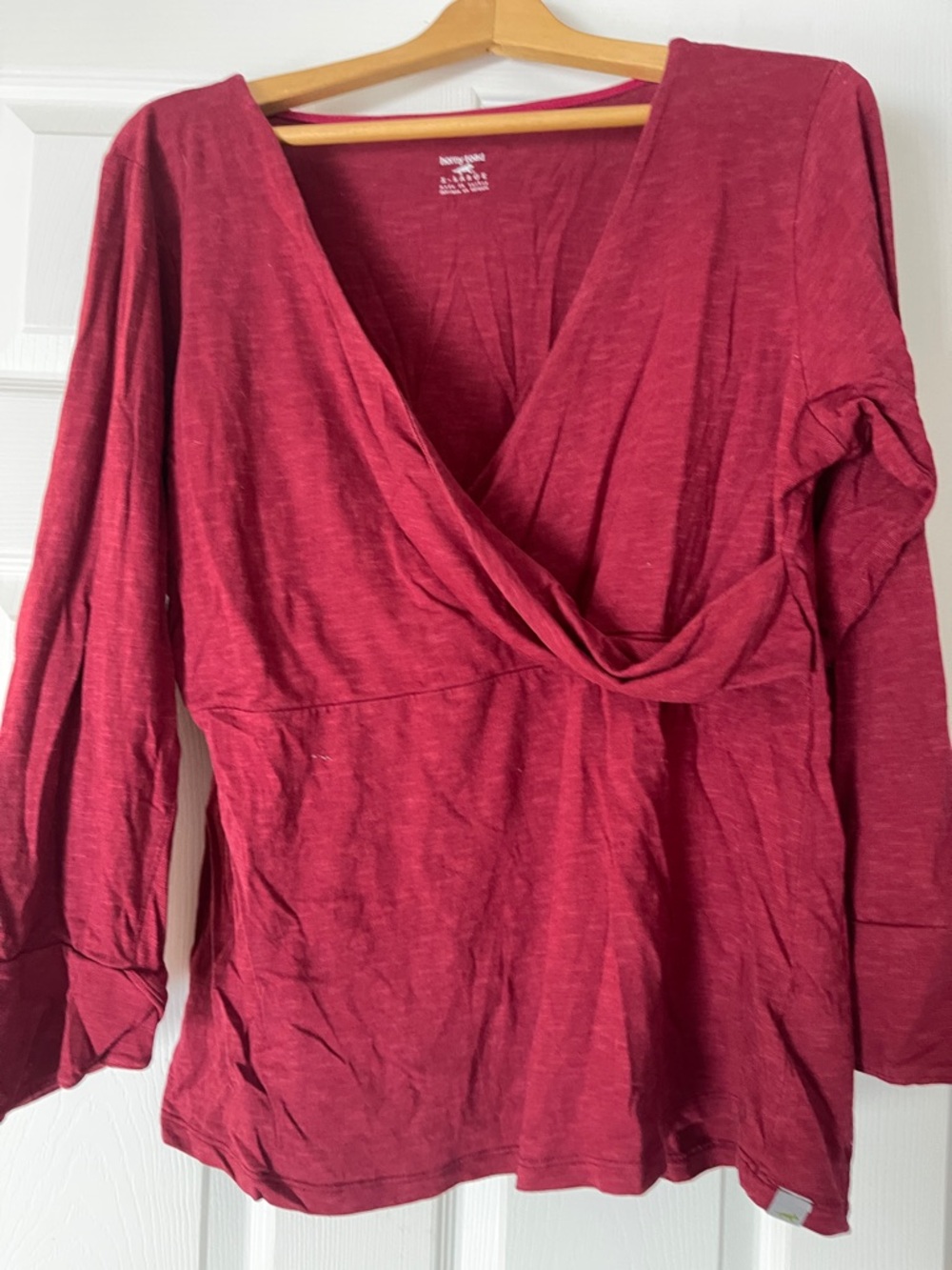 Horny Toad Women’s Red Draped Wrap-Front Top